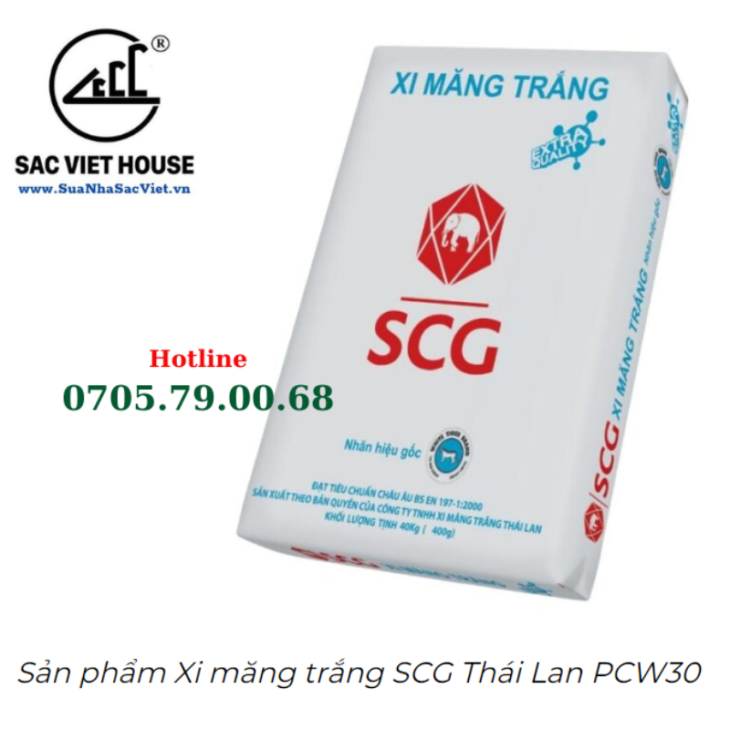 Xi Măng Trắng SCG PCW30 Extra - Liên hệ 0705.79.00.68